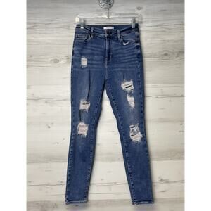 Pacsun High Rise Jegging Jeans Womens 27 Distressed Ripped‎ Skinny Denim Pants